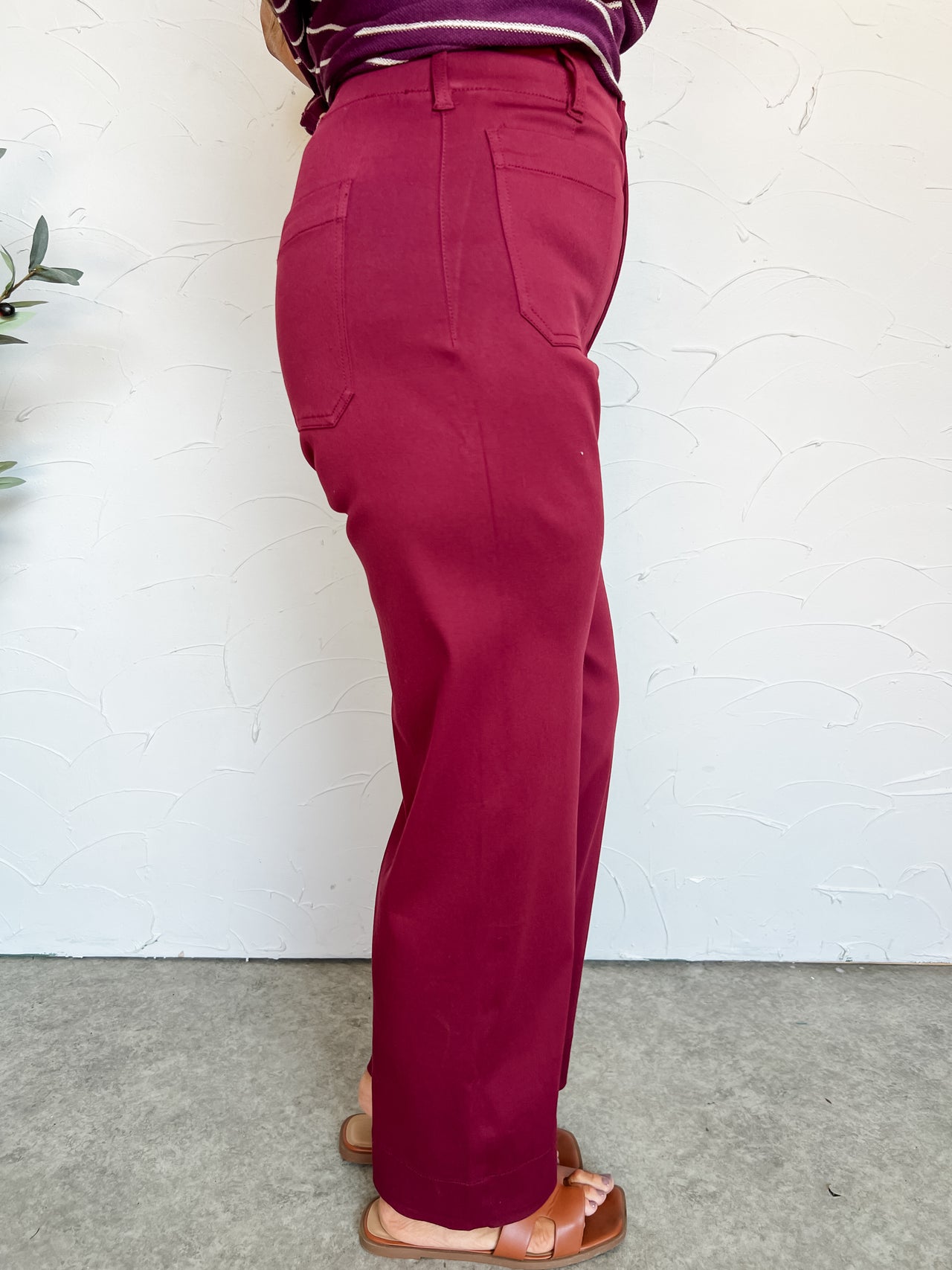 Just For You Burgundy Pants