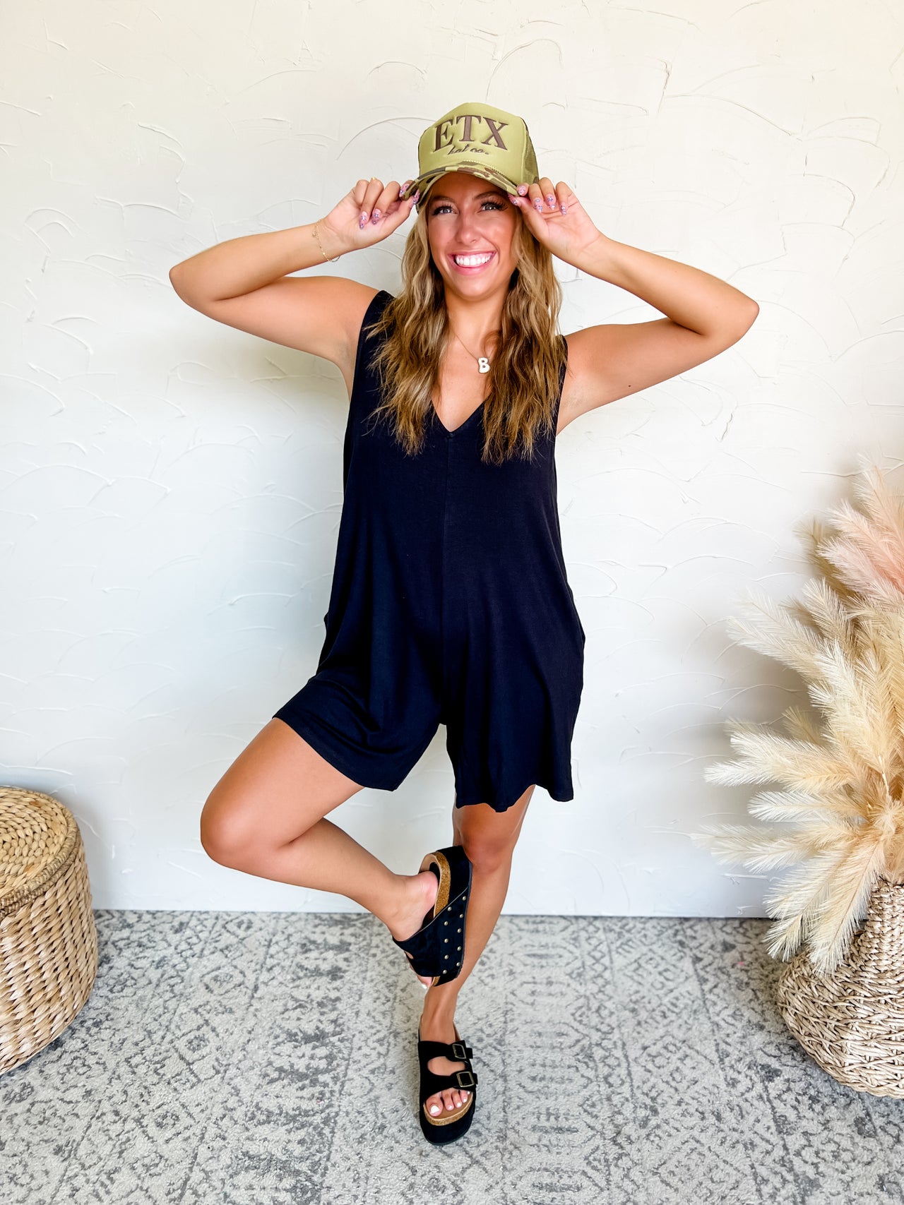 Passing Time Jersey Knit Romper