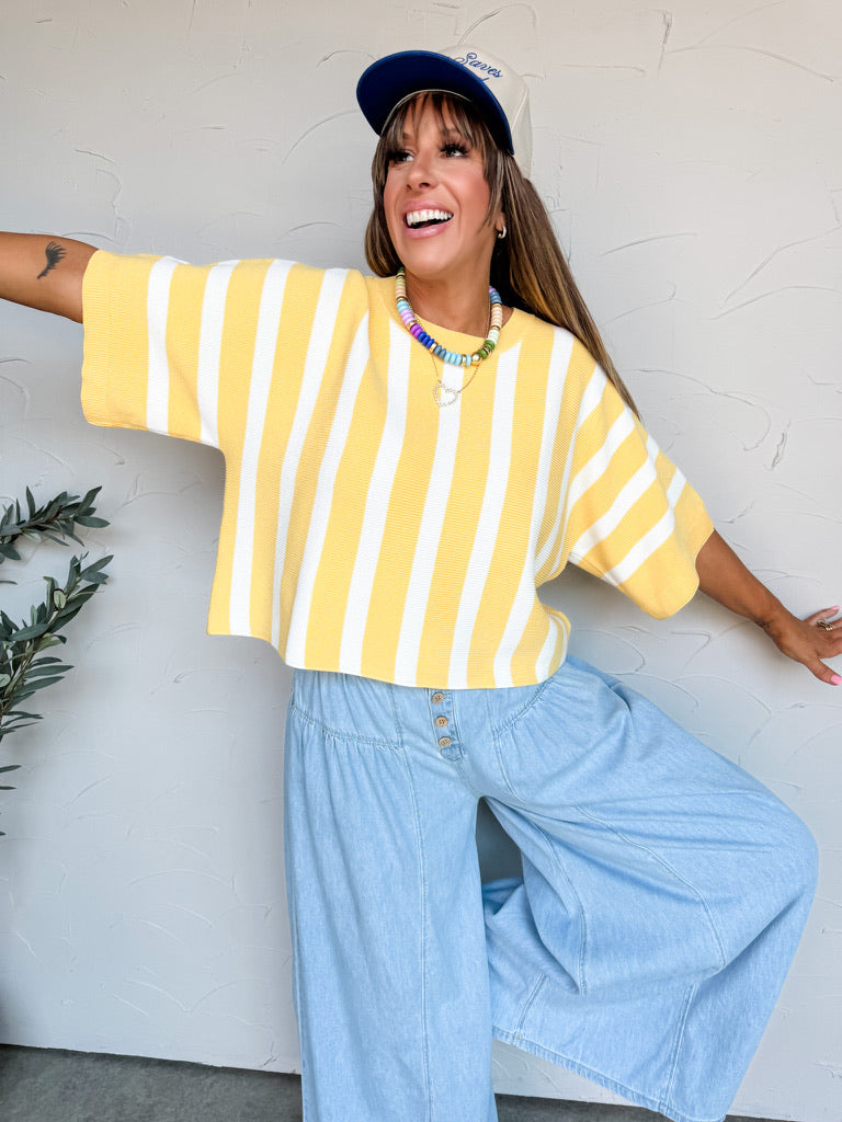 Feeling Like Forever Puff Sleeve Top- Yellow