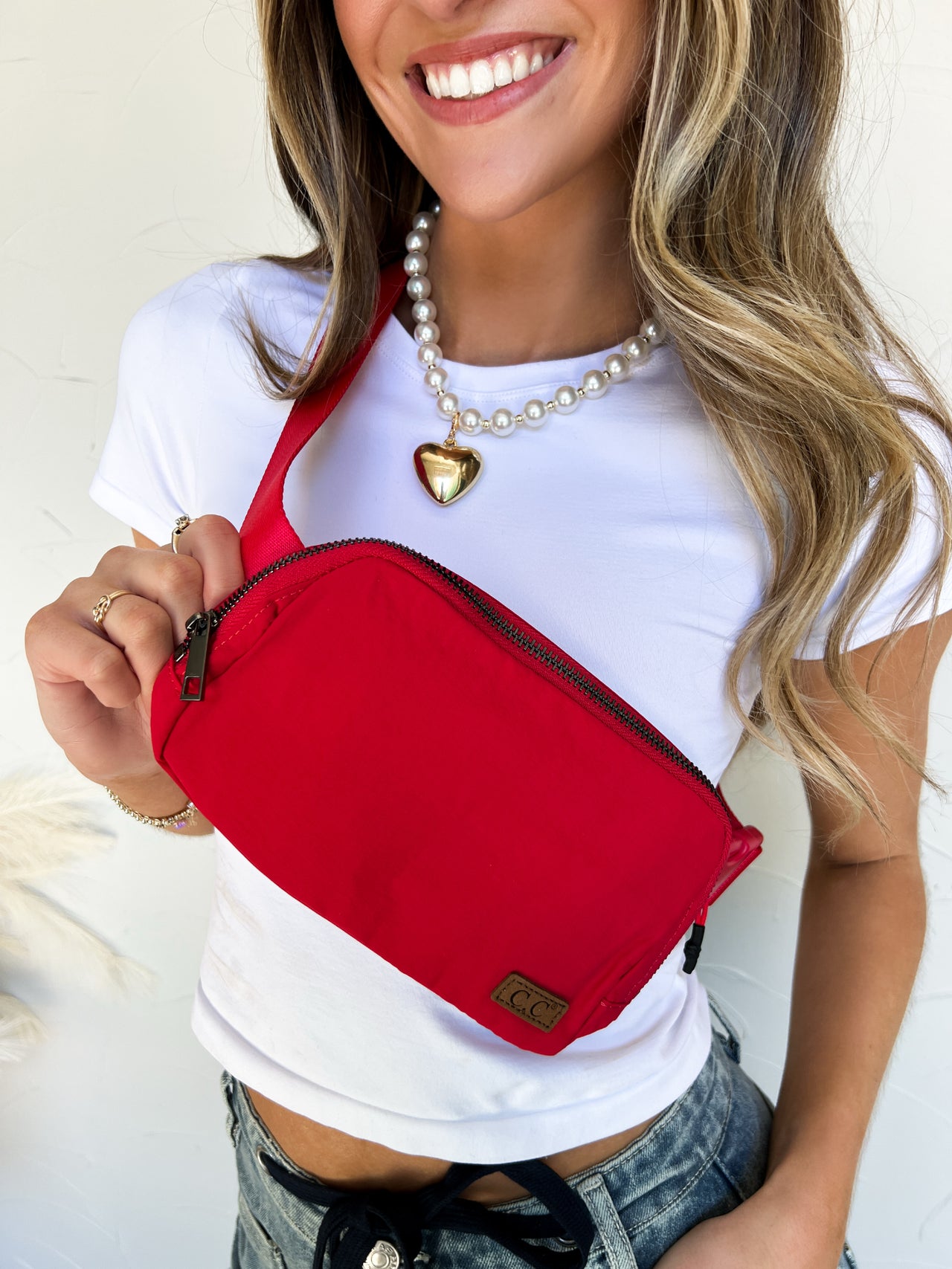 Basic Belt Bag- Red