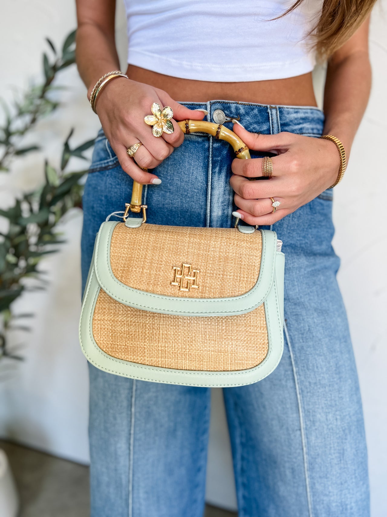 {CH} Jessica Handbag Natural Mint