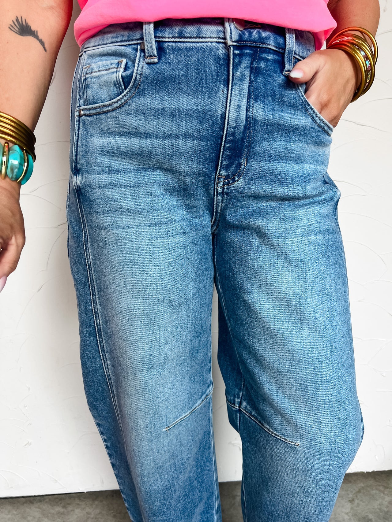 Ready For It Barrel Cuffed Jeans