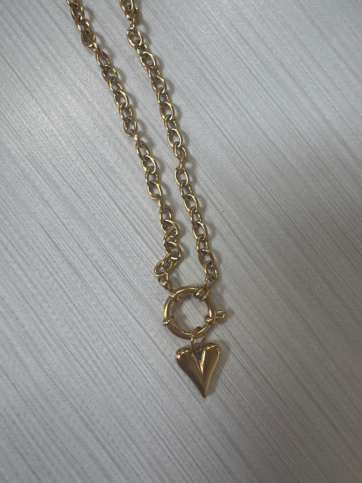 Alyssa Droopy Heart Charm Necklace