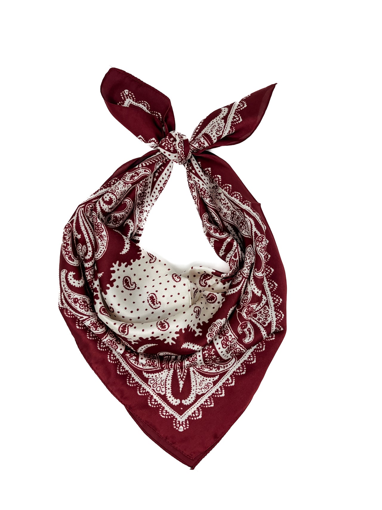 Brynn Maroon Paisley Scarf
