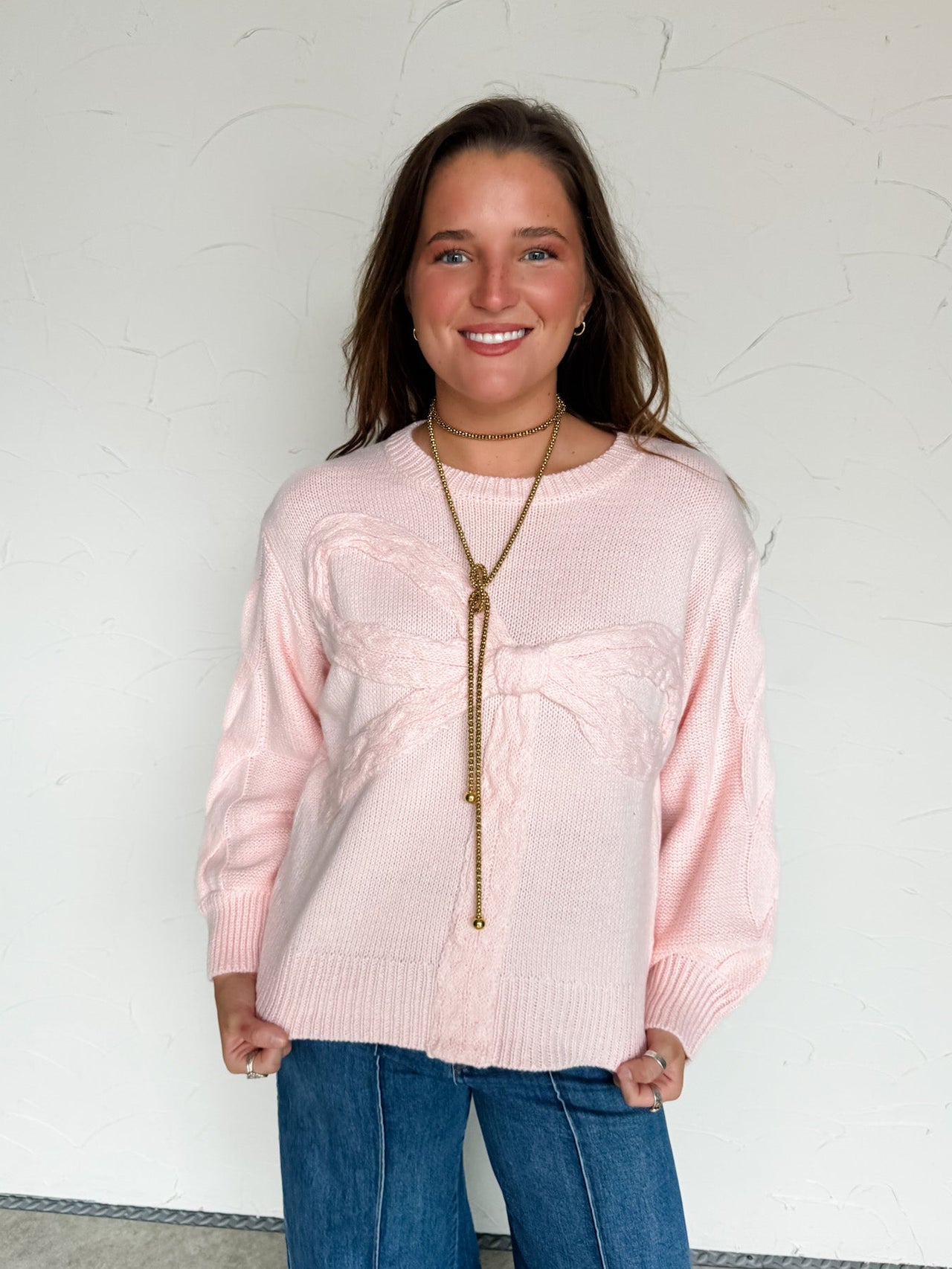 Doing It All Baby Pink Sweater