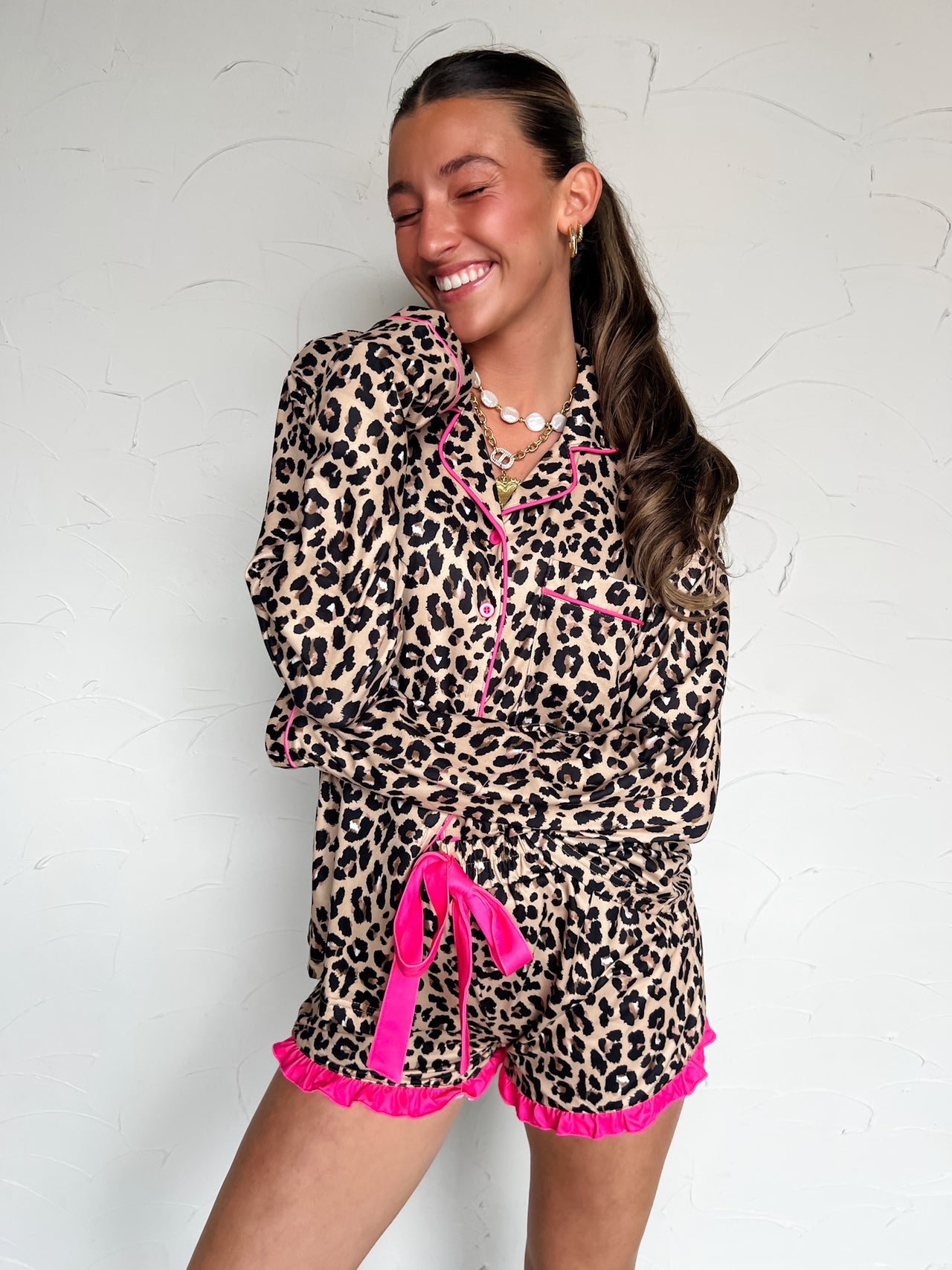 Prima Donna Leopard Ruffle Pajama Set
