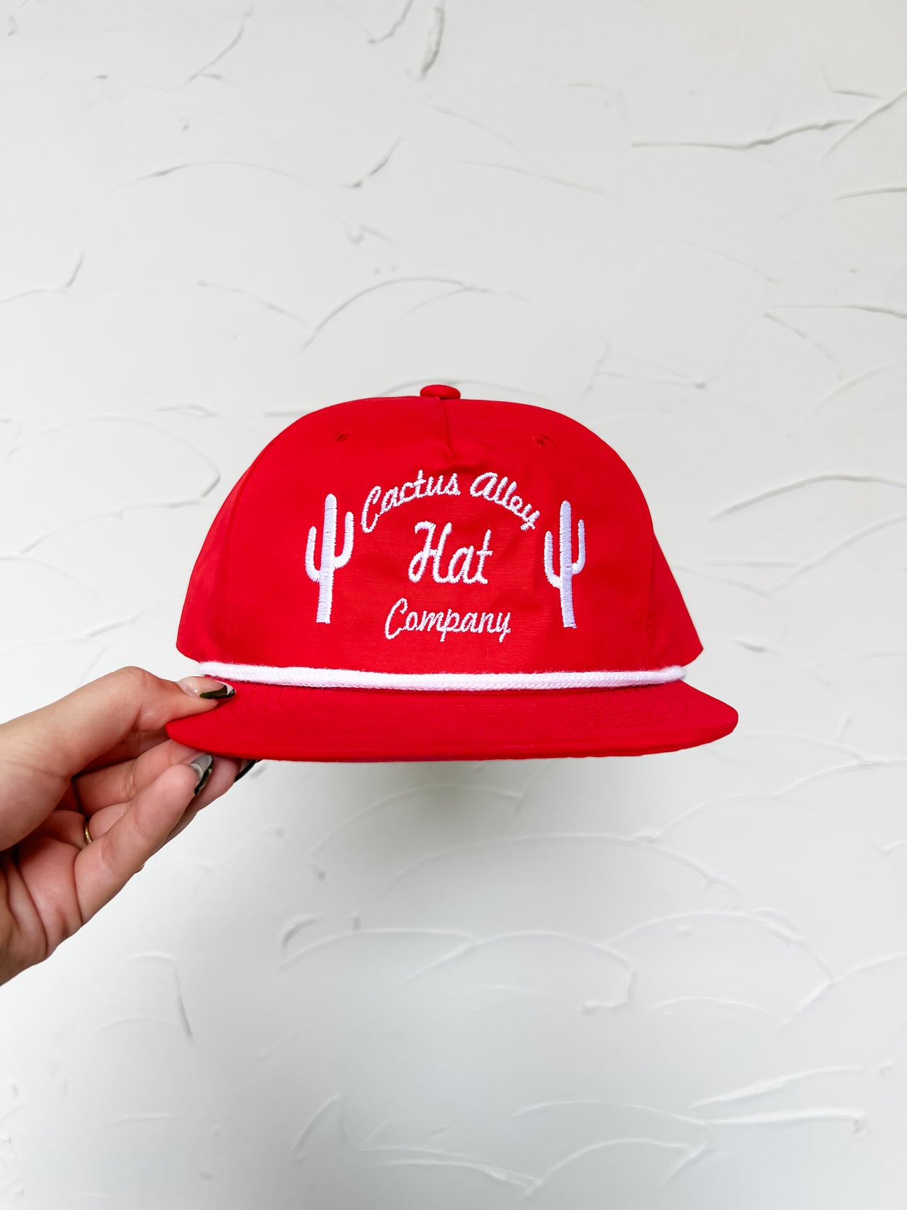 The Cactus Hat- Red/White Rope