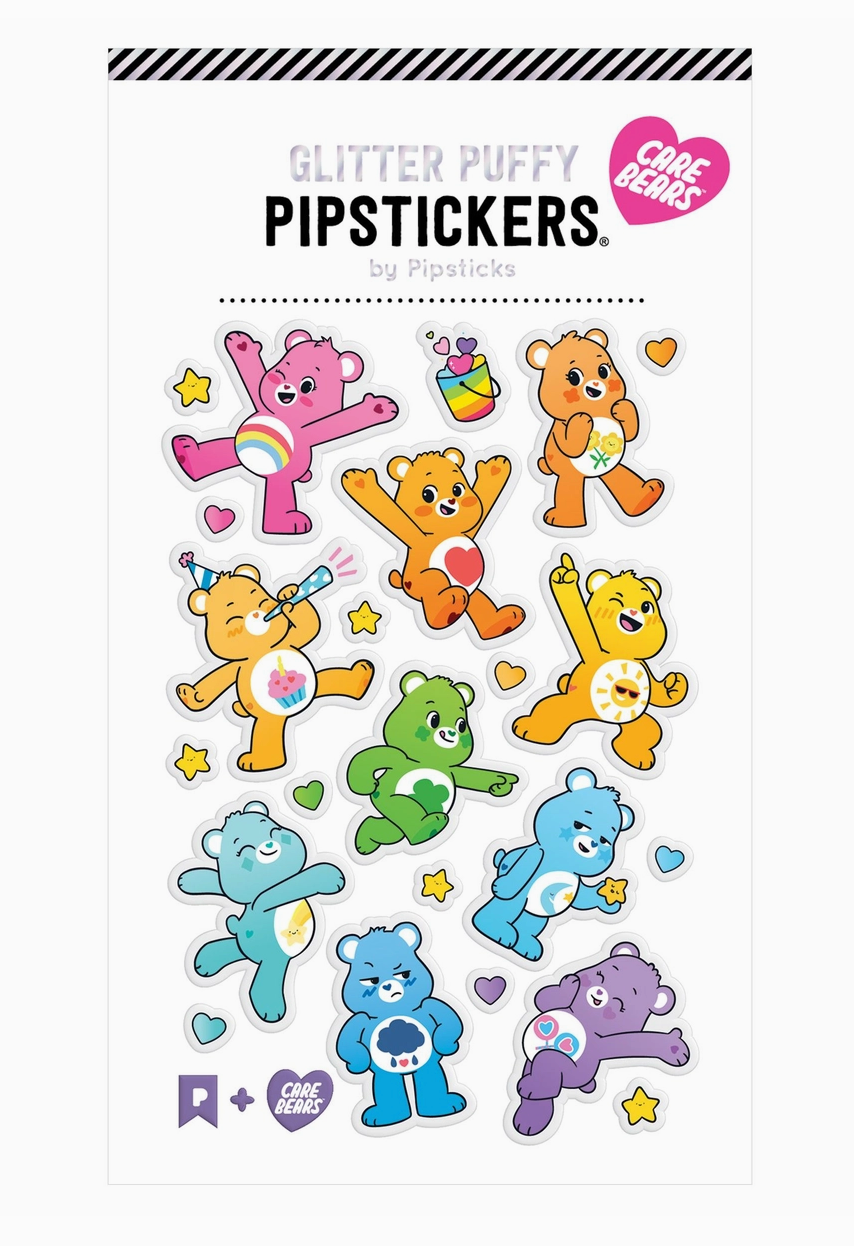 Care Bears Rainbow Friends Glitter Puffy Stickers