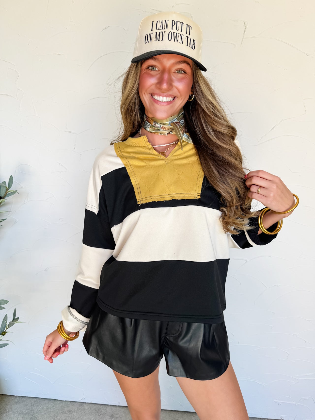 Filled With Hope Color Block Wide Sleeve Top