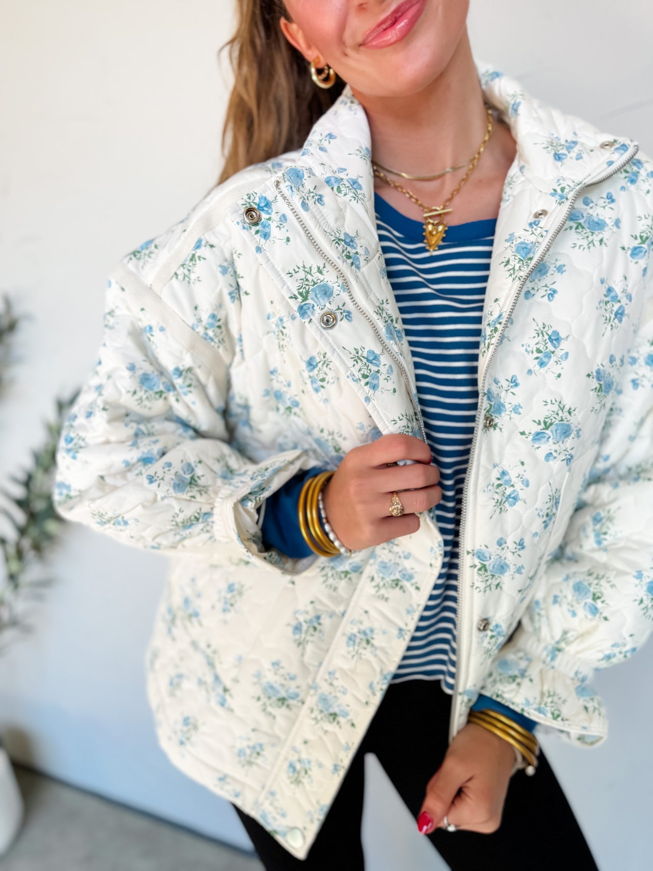 Today Is The Day Floral Quilted Jacket