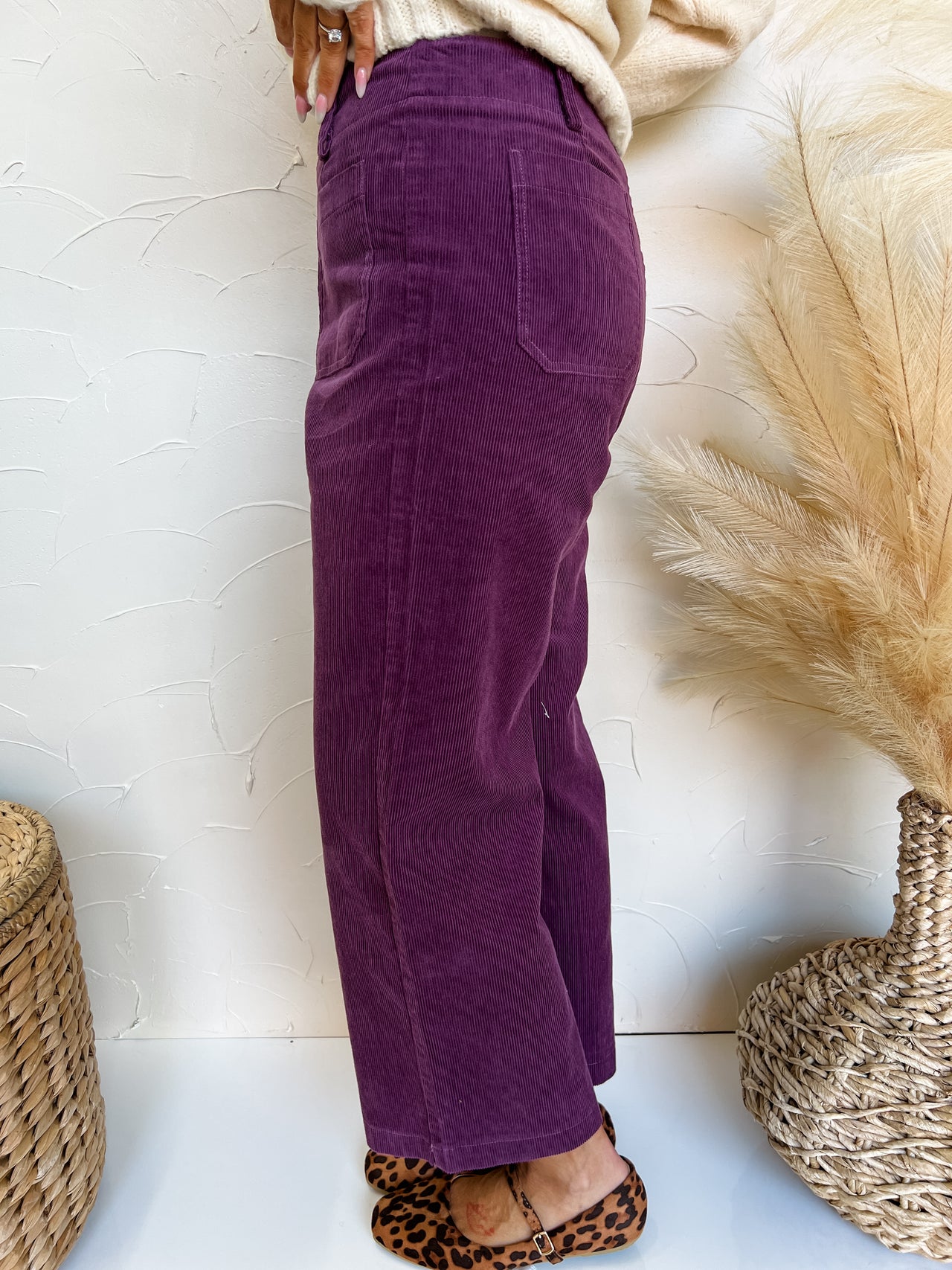 Turning Point Purple Corduroy Wide Leg Pants