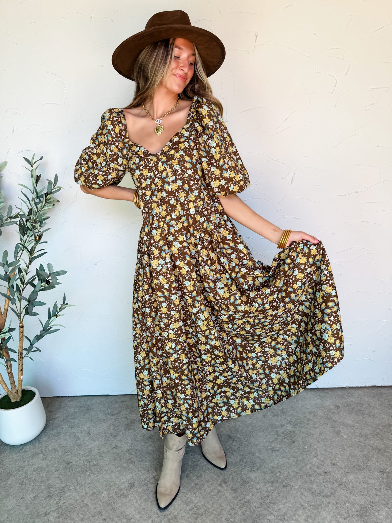 Spending Time Together Floral Maxi Dress