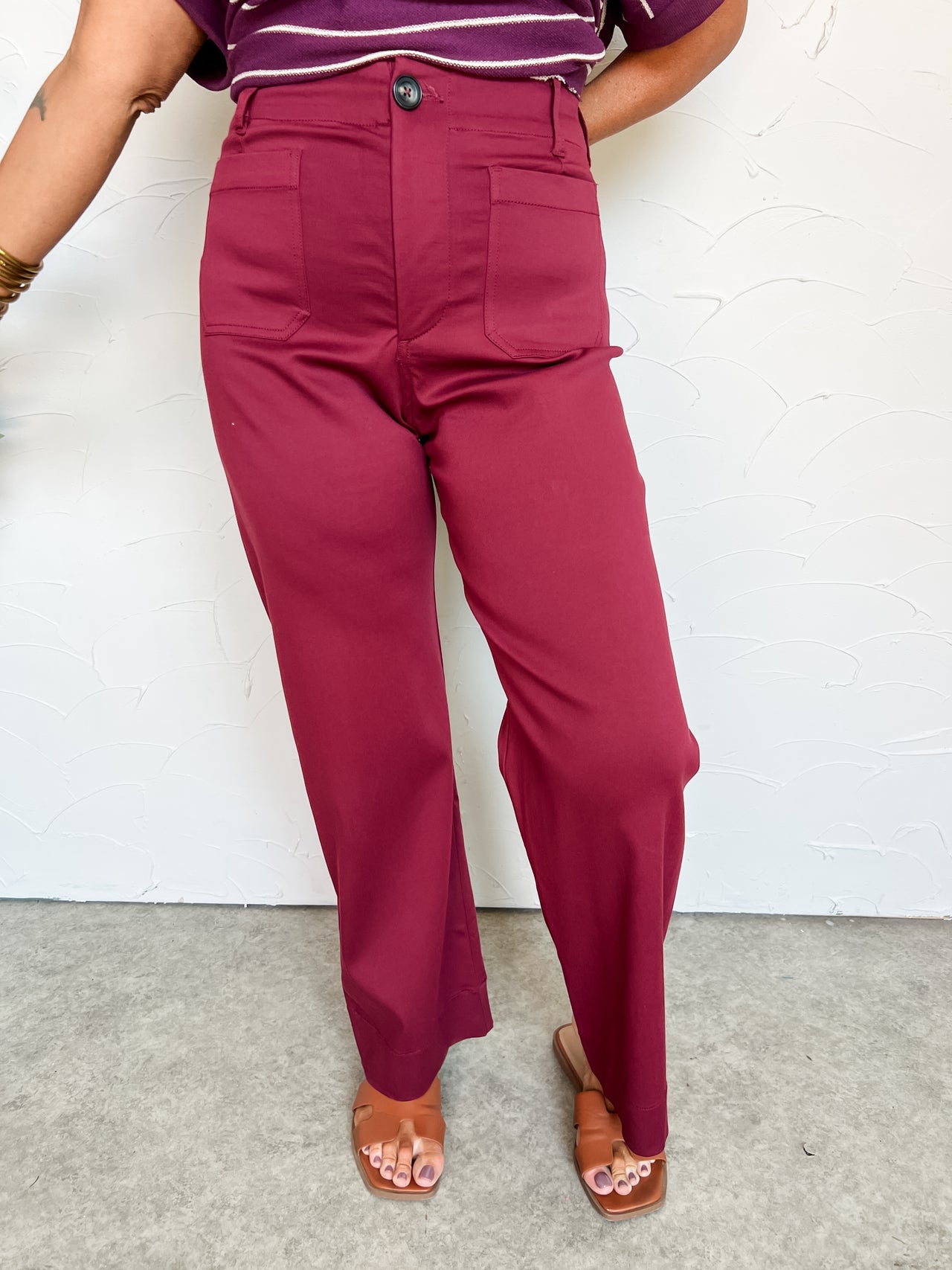 Just For You Burgundy Pants
