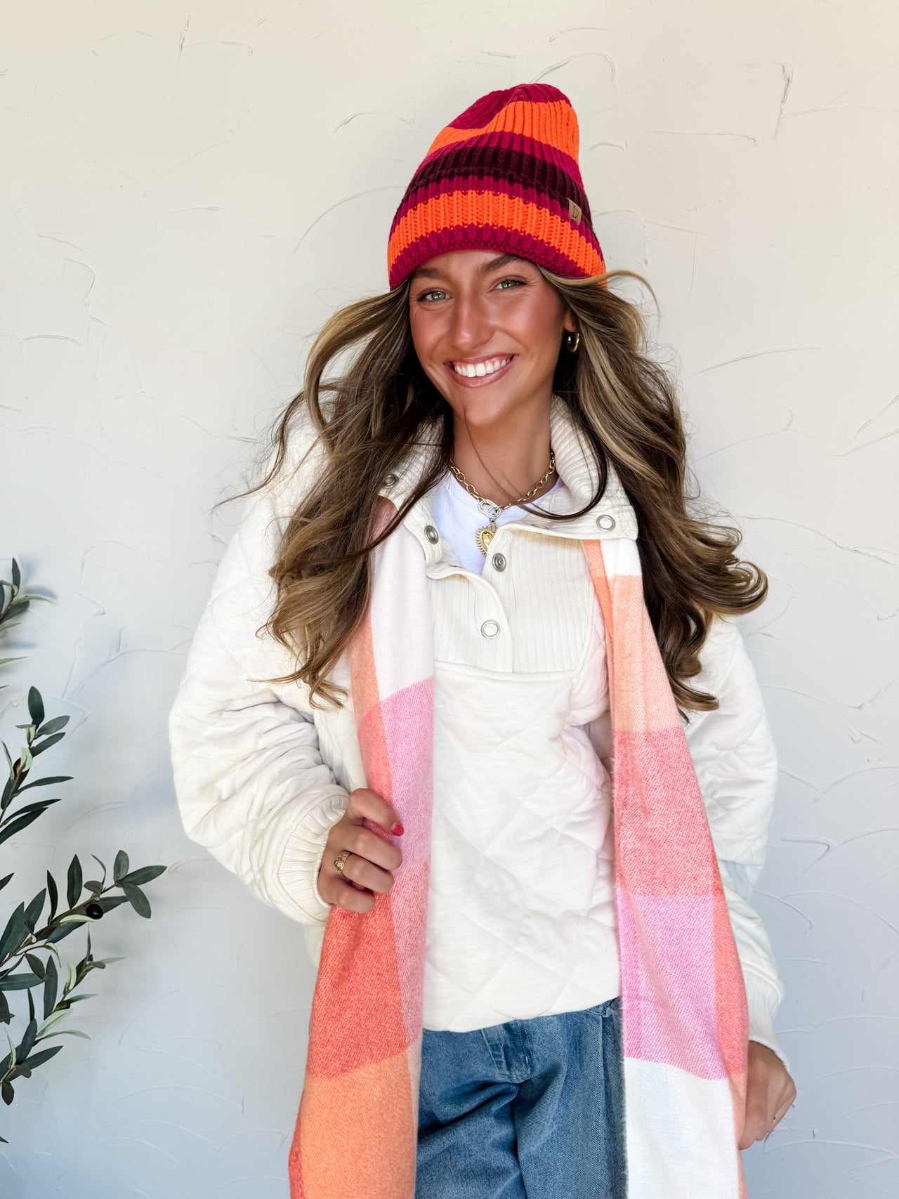 Long Days Ahead Quilted Pullover- Bone