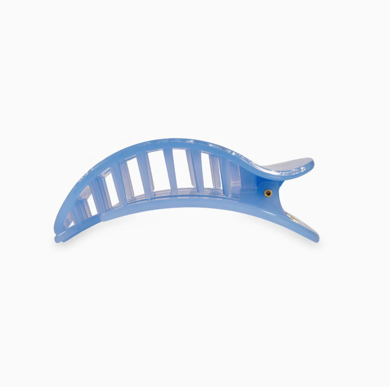 Blue Lagoon Flat Round Hair Clip- Medium