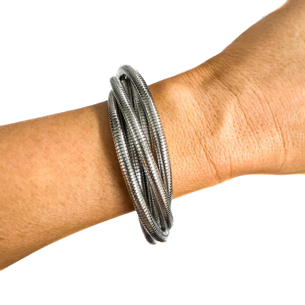 {SB} Small Silver Metal Bangles