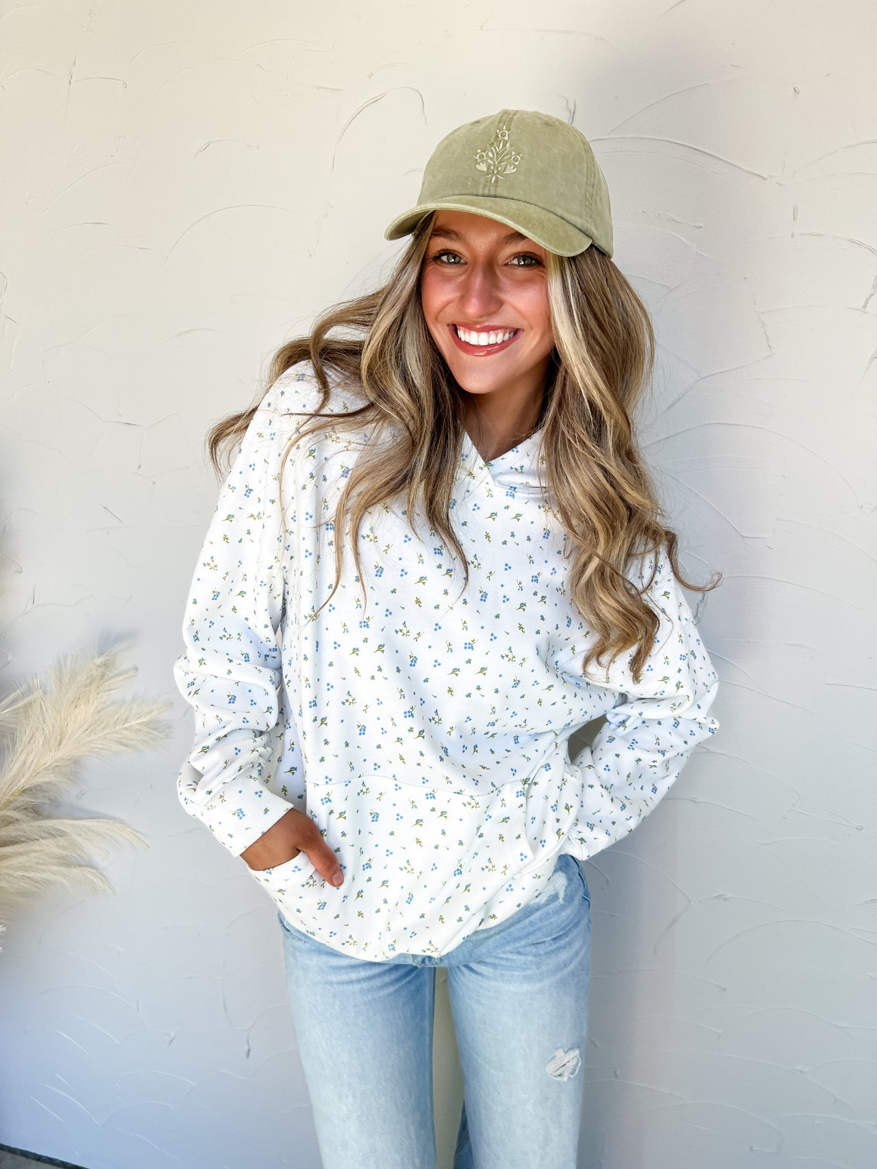 Spring Fever Ditsy Floral Oversized Hoodie