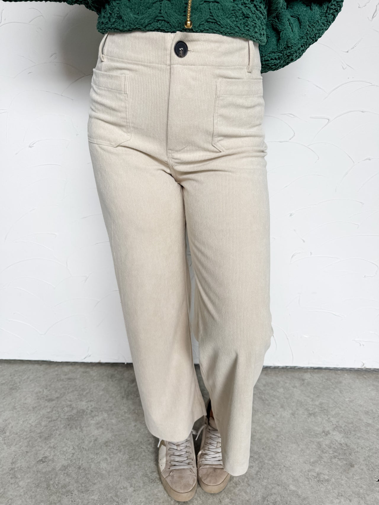 Make Me A Deal Corduroy Pants- Sand