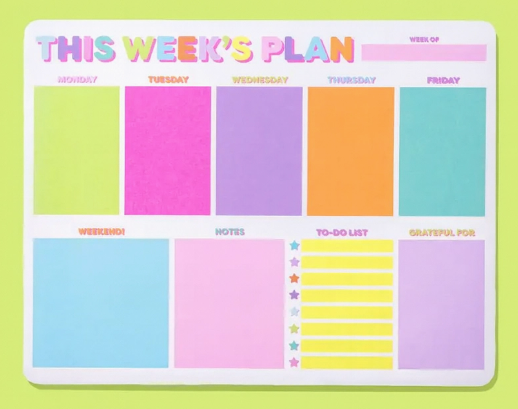 This Week's Plan- Weekly Planner