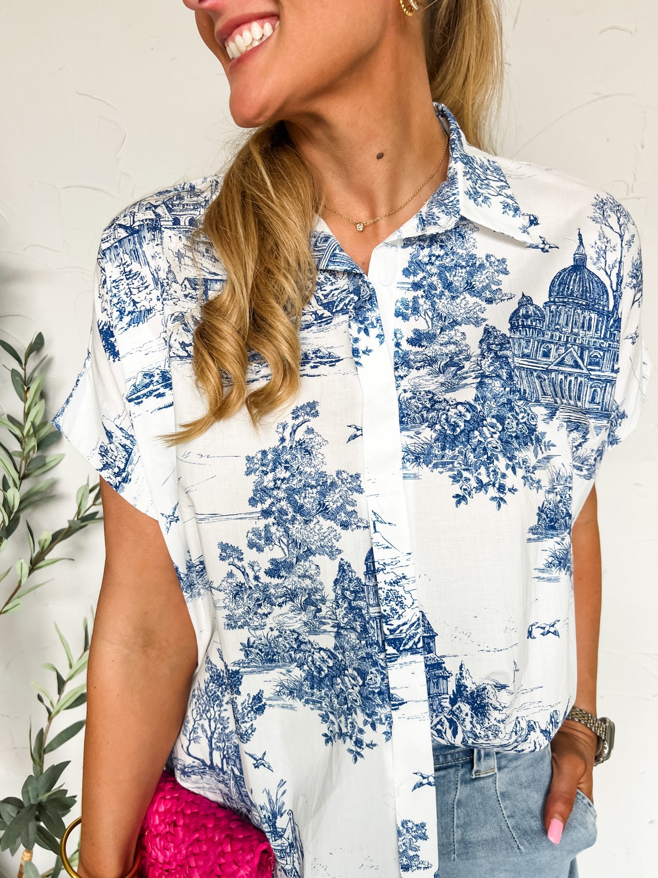 Beauty In Blue Two Tone High Low Top