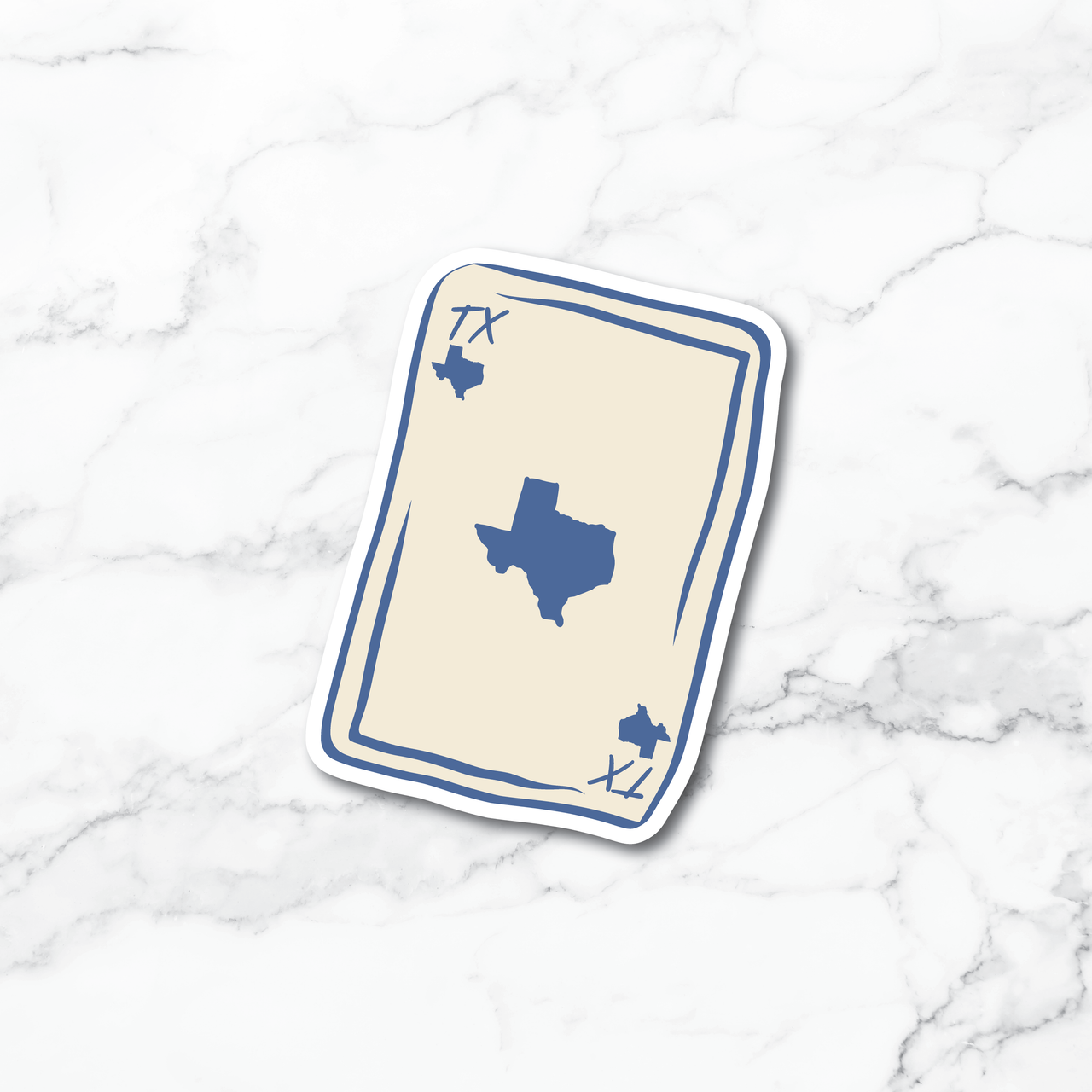 TX Playing Card Sticker