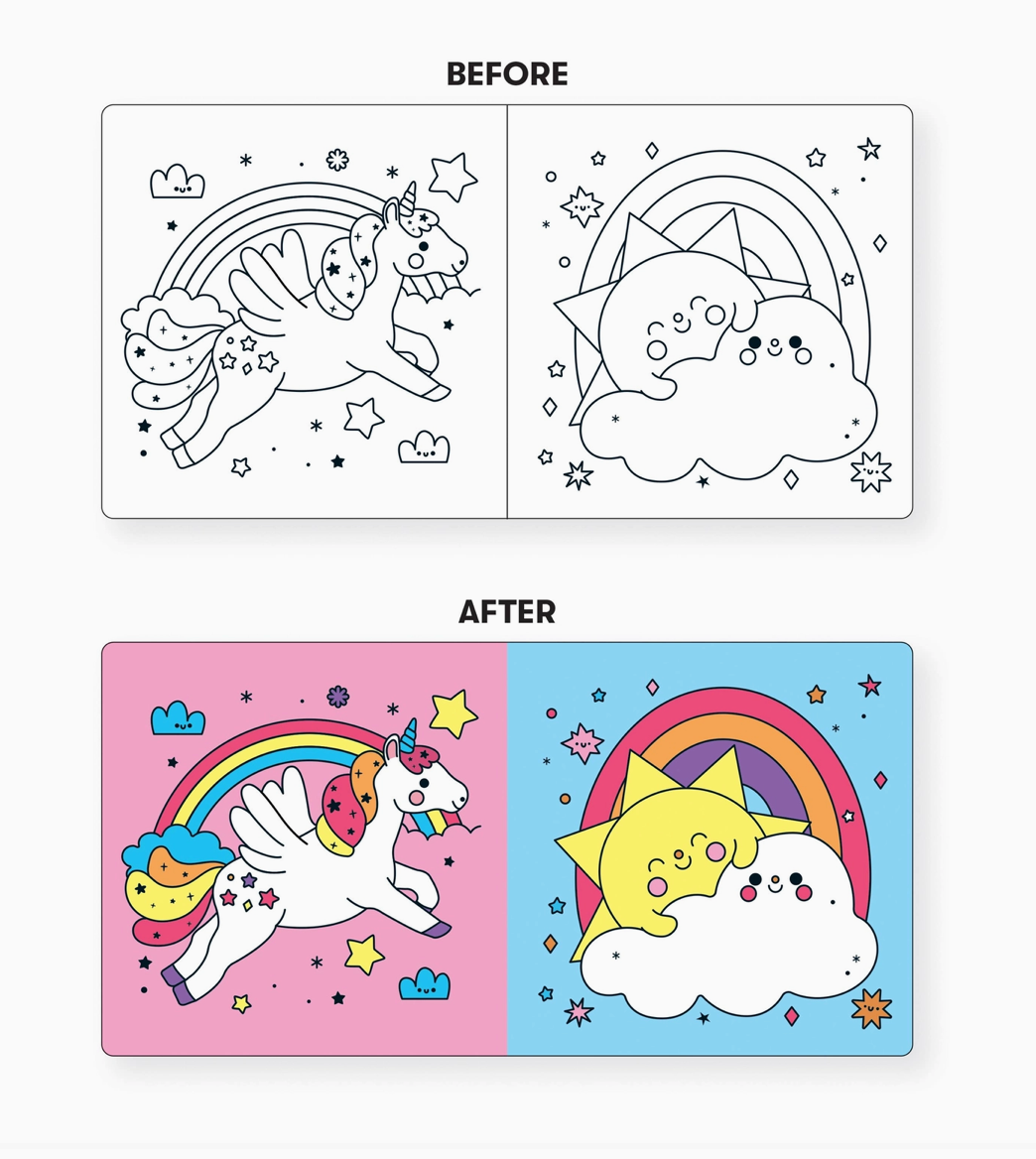 Unicorn Dreams Color Magic Bath Book
