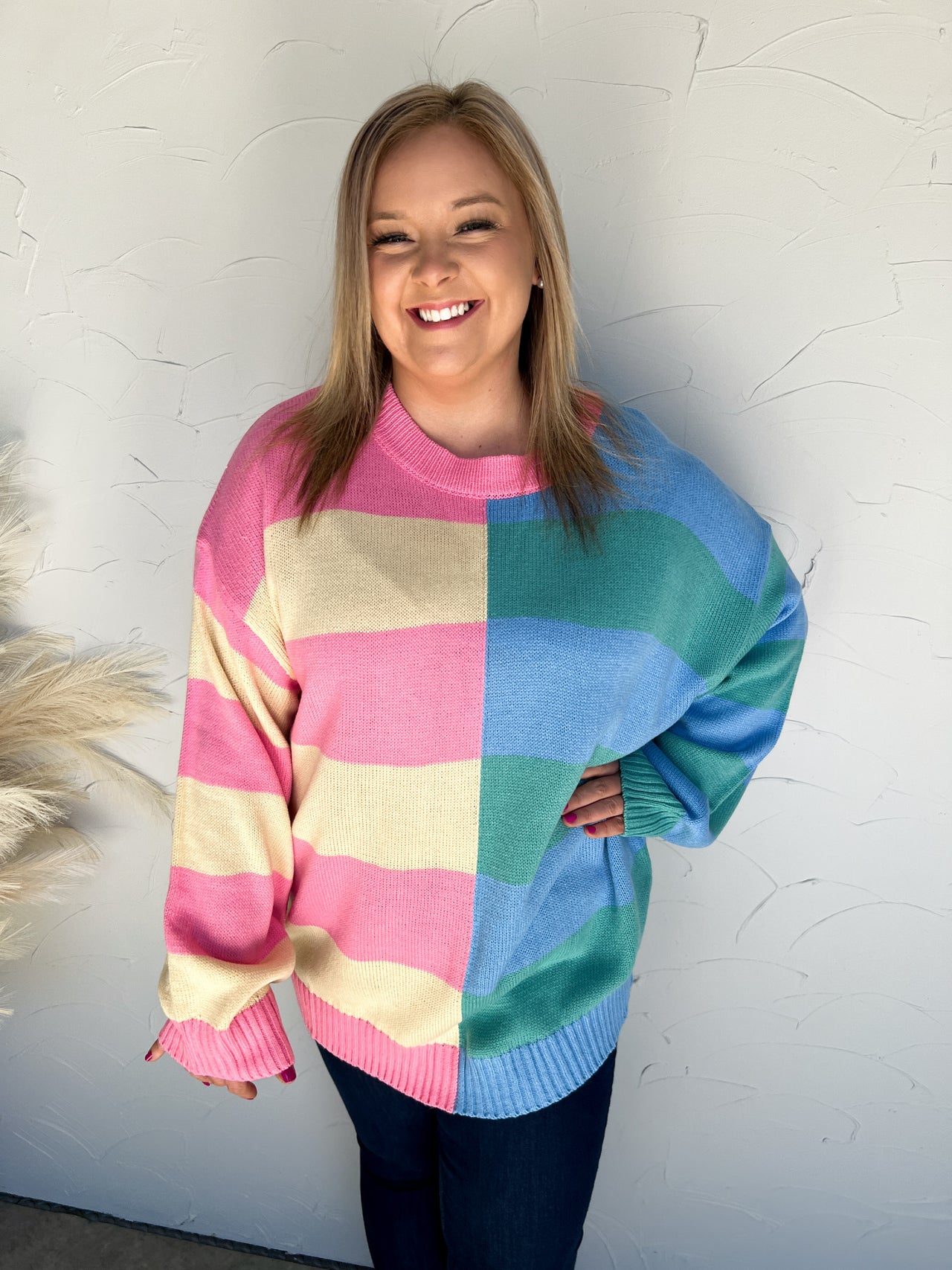 Never Too Late Stripe Sweater