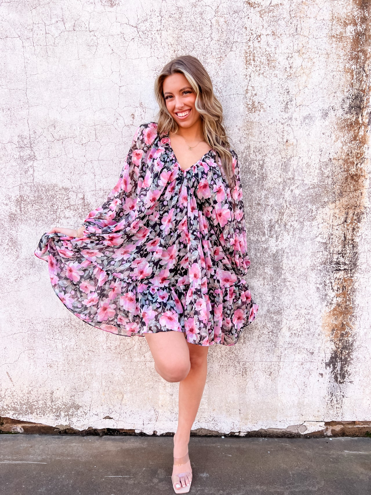 Moving Through My Mind Floral Dress
