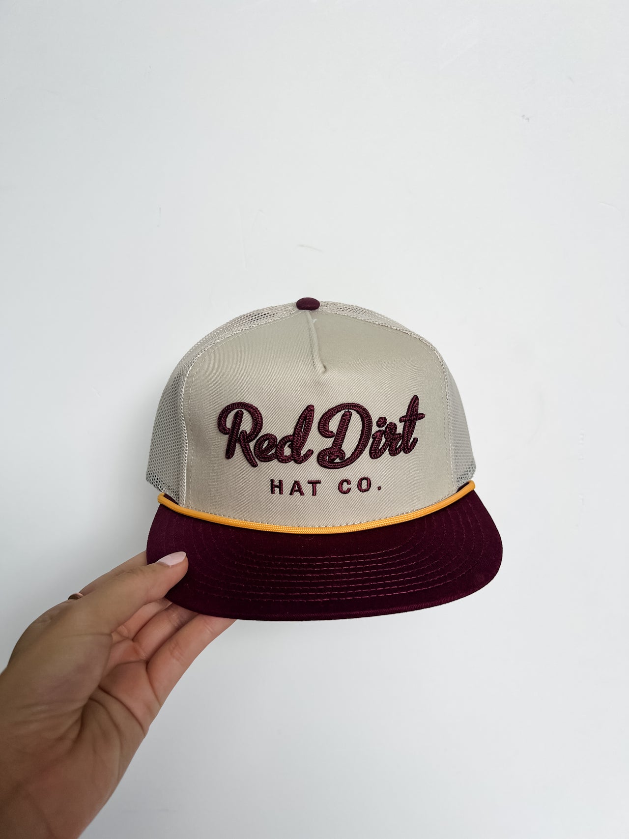 Cowboy Roy Hat- Maroon/Khaki