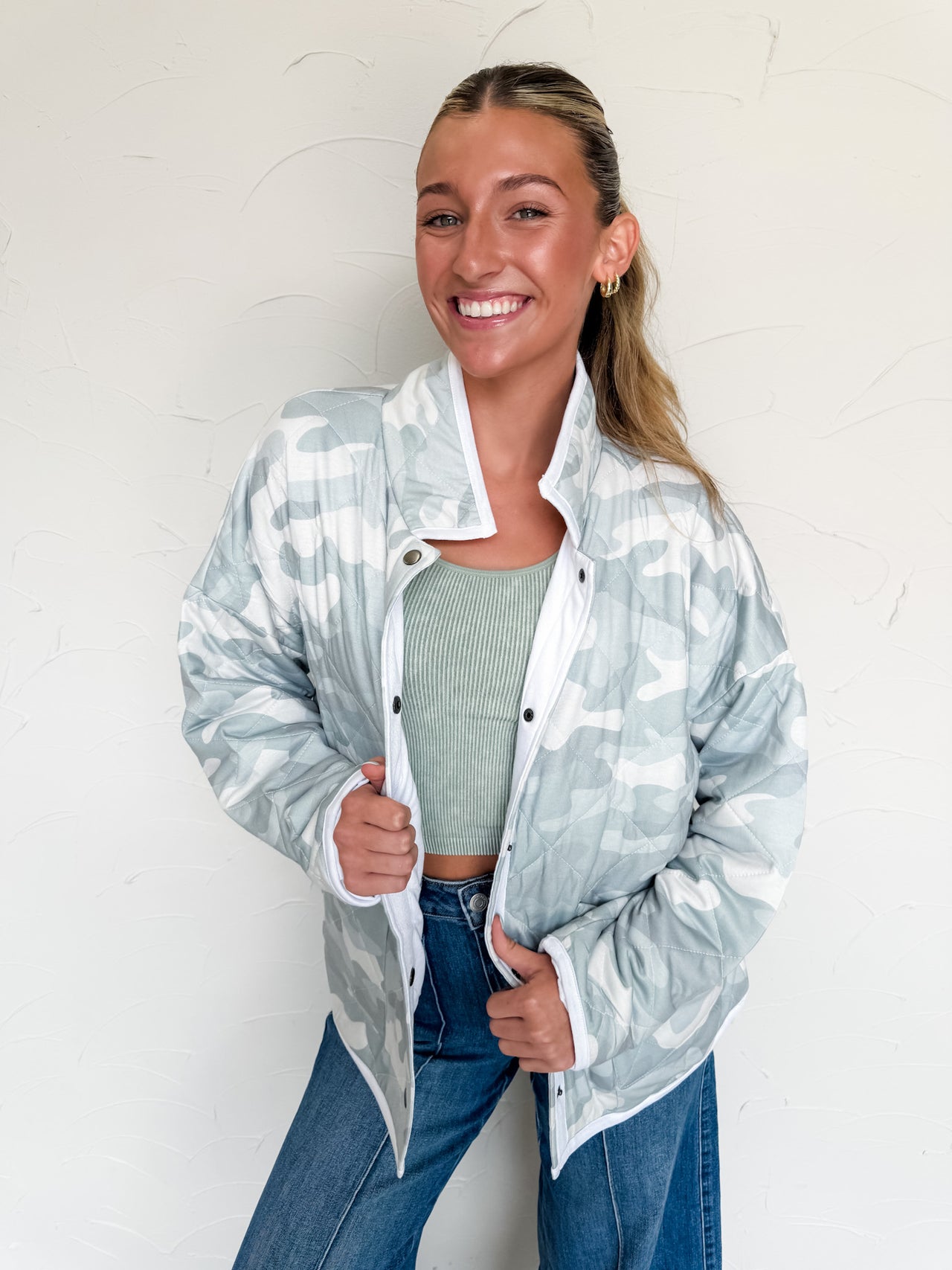 Can You See Me Camo Quilted Jacket