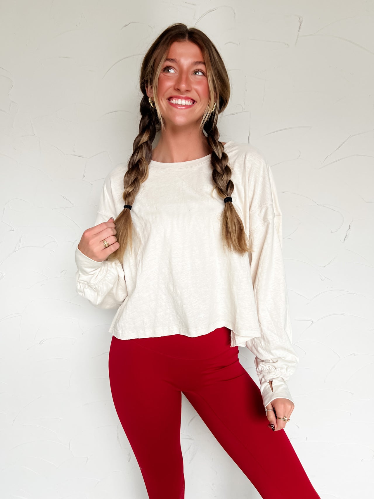 I'm Feeling Good Open Back Top- Bone