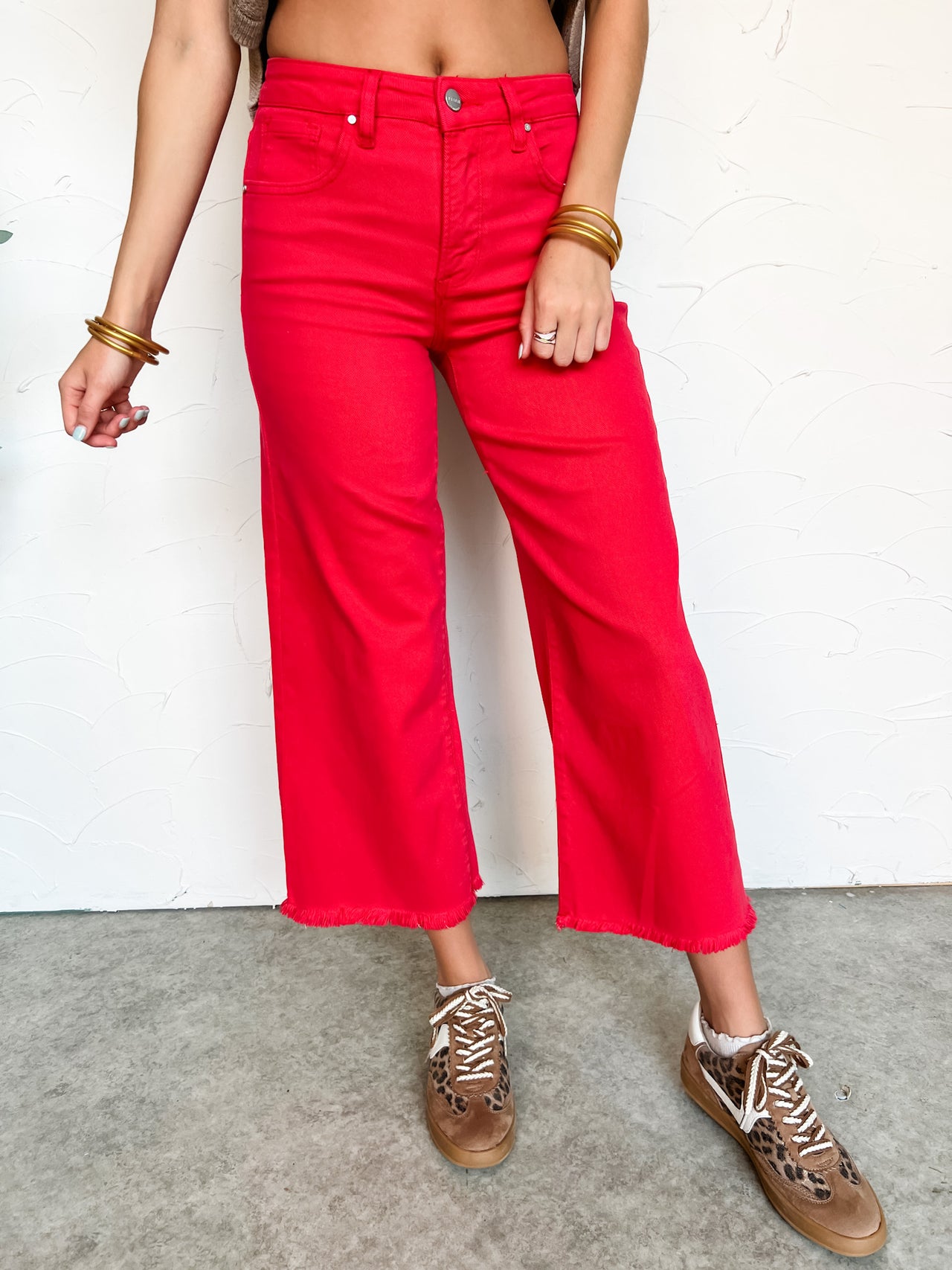 Make A Connection High Rise Crop Wide Leg Pants