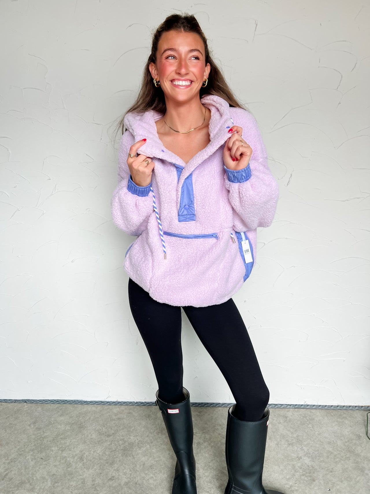 Light Purple Two Toned Sherpa Pullover