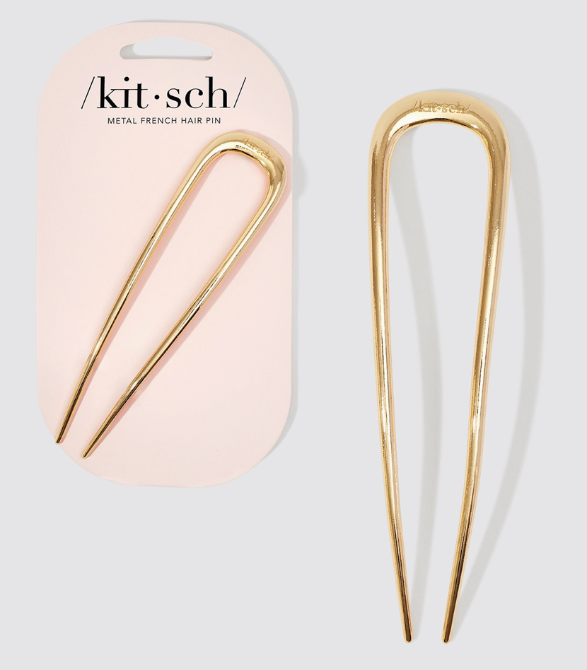 Metal French Hair Pin- Gold