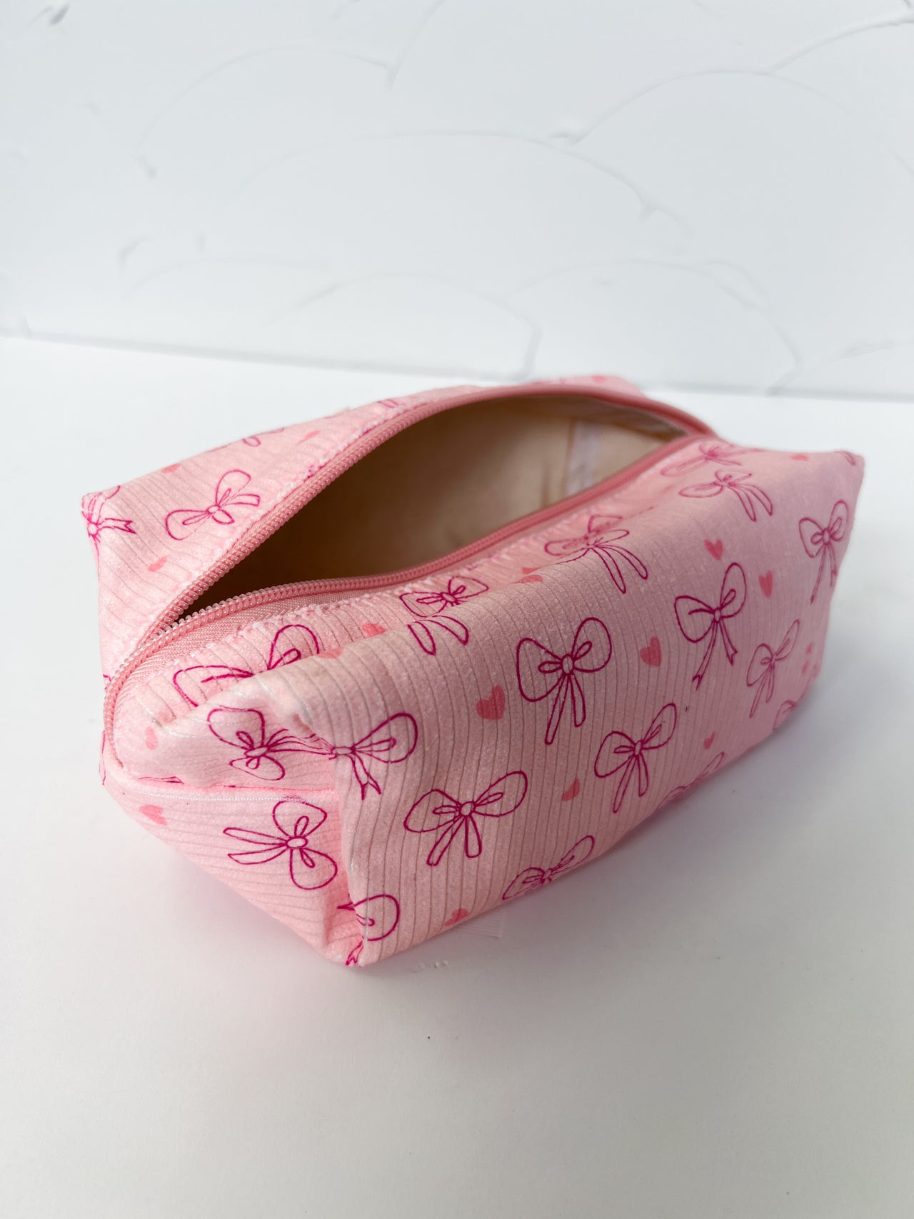 Bow Pink Western Makeup Pouch