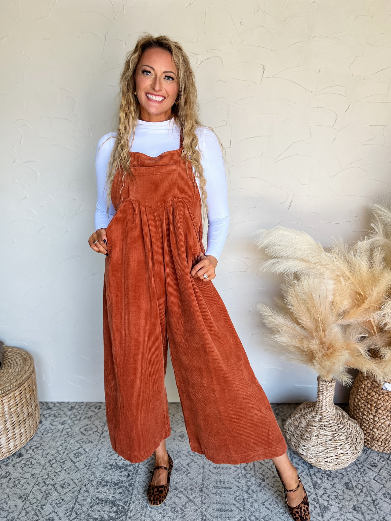 Fall For You Vintage Corduroy Overalls