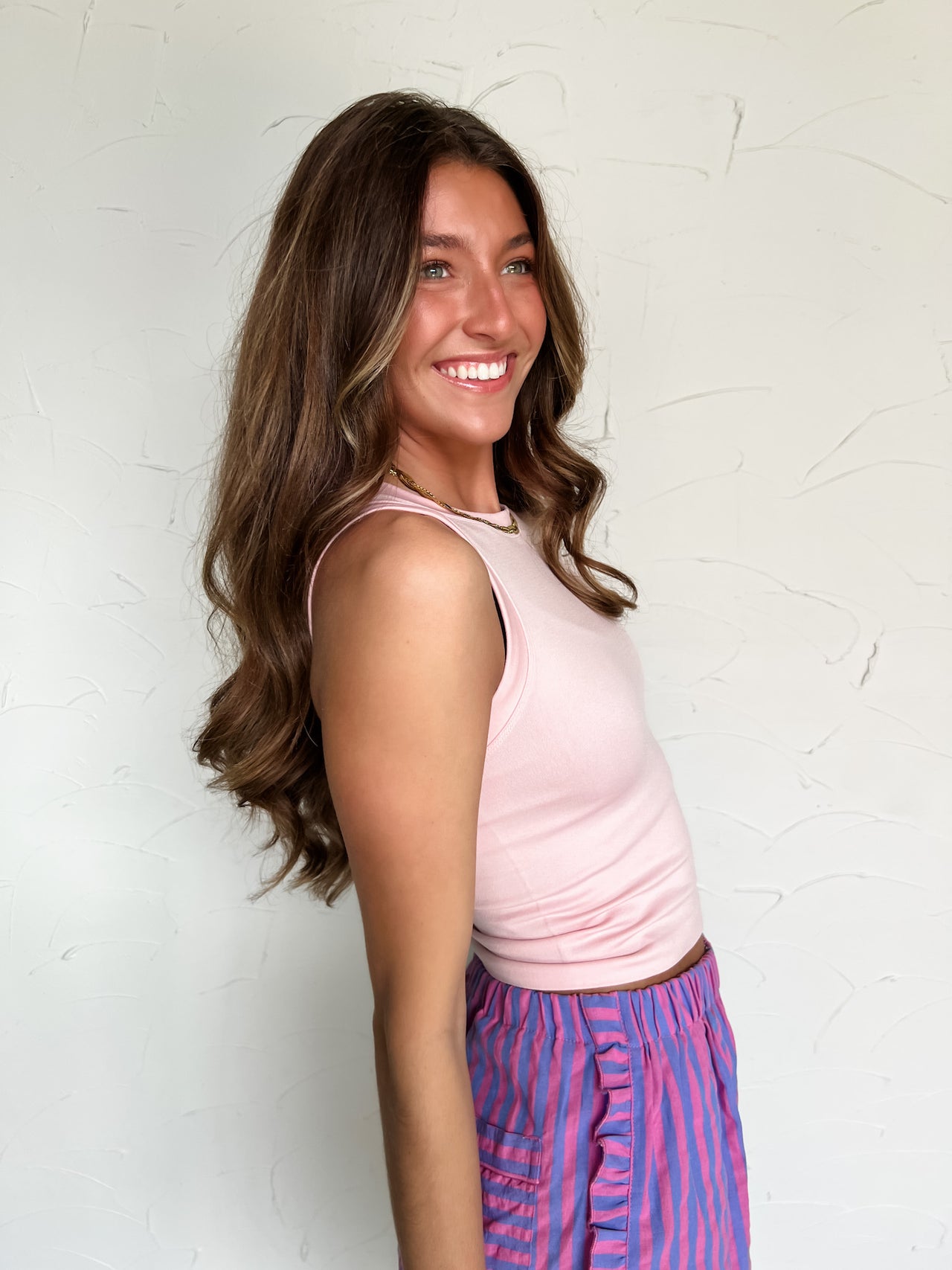 My Missing Piece Seamless Baby Tank- Baby Pink