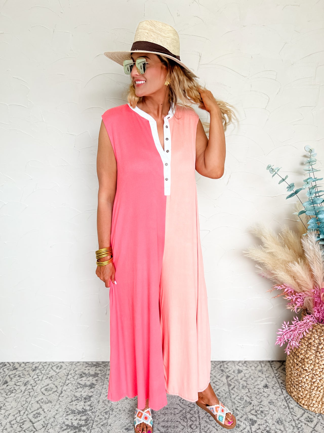 Ready Or Not Wide Leg Jumpsuit- Coral