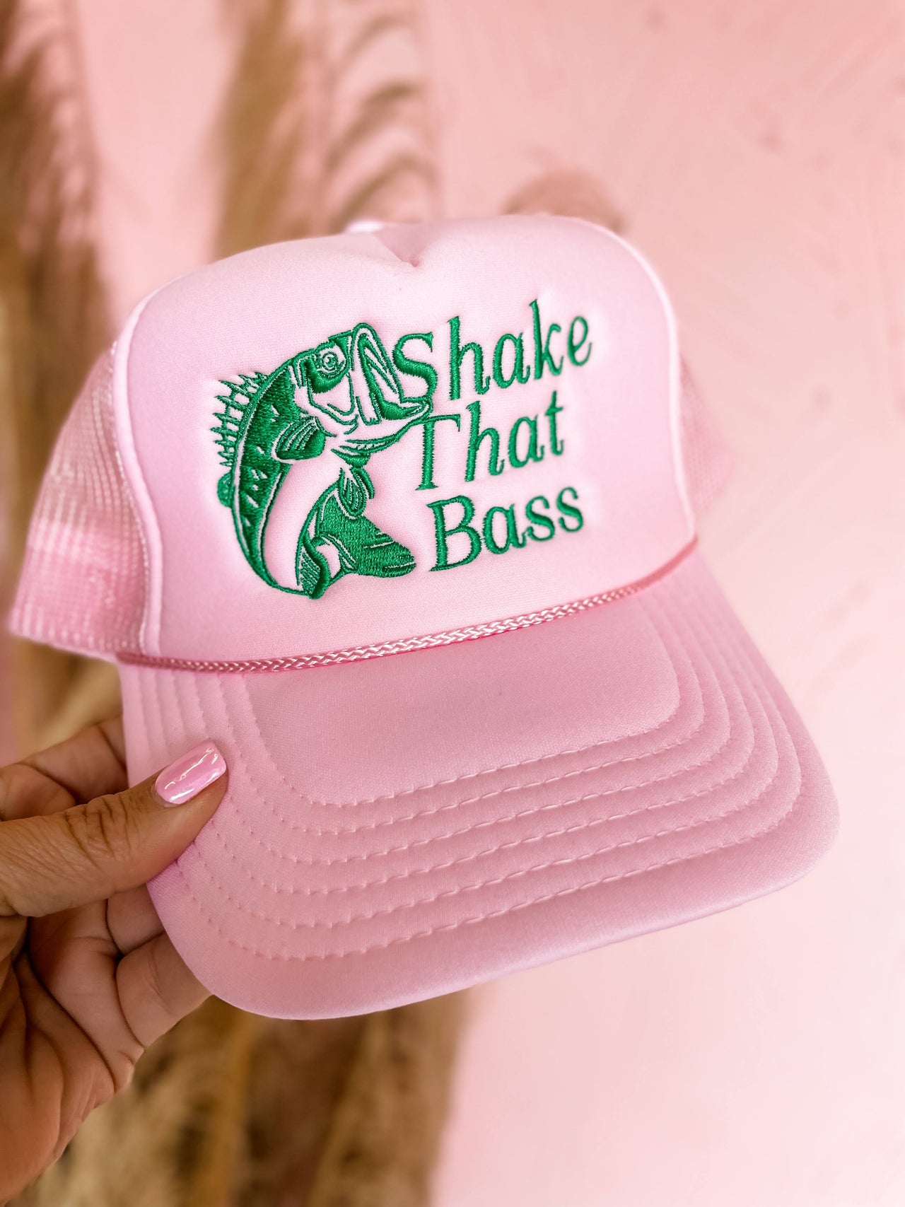 Shake That Bass Trucker Hat- Pink