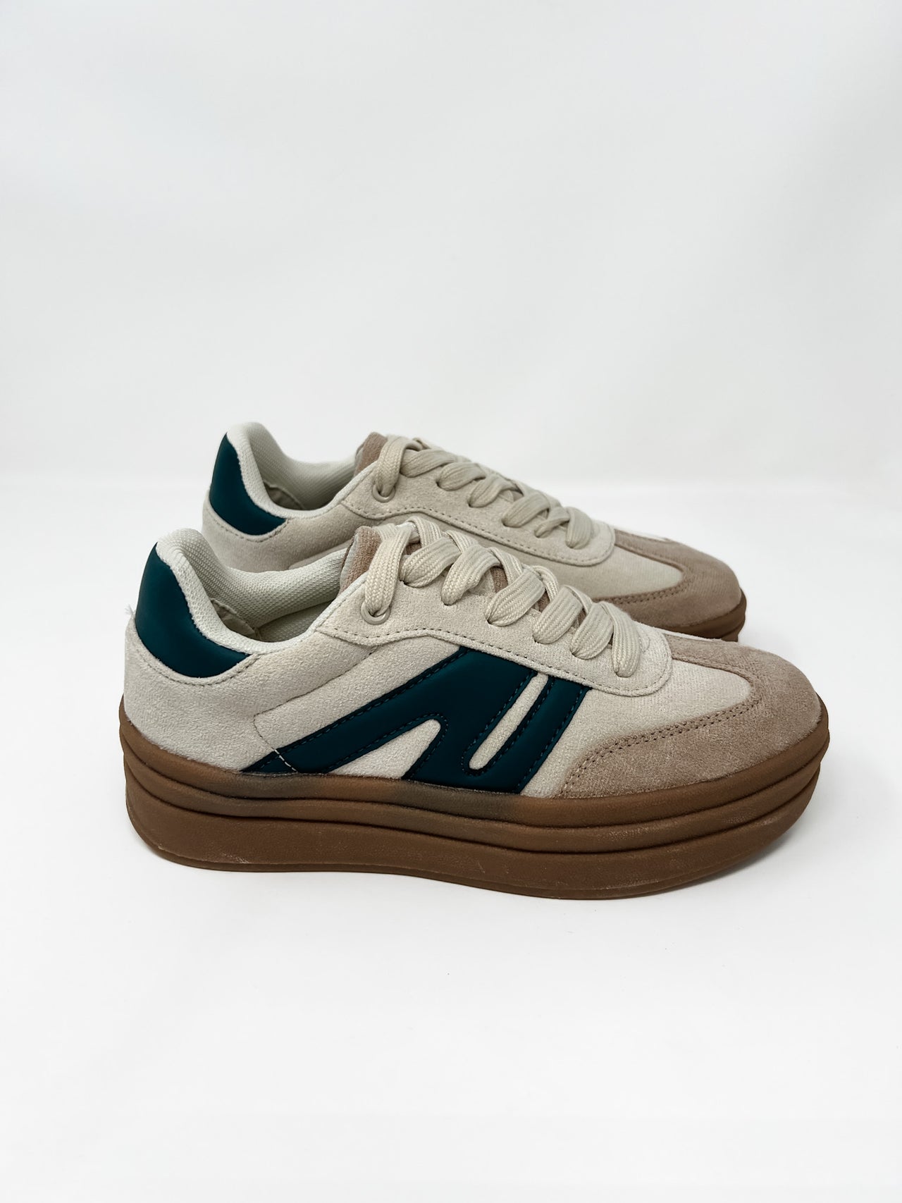 Topping Sneakers- Beige/Green