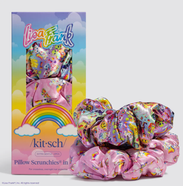 Lisa Frank X Kitsch Pillow Scrunchies® in Satin in the Fantastic World of Lisa Frank