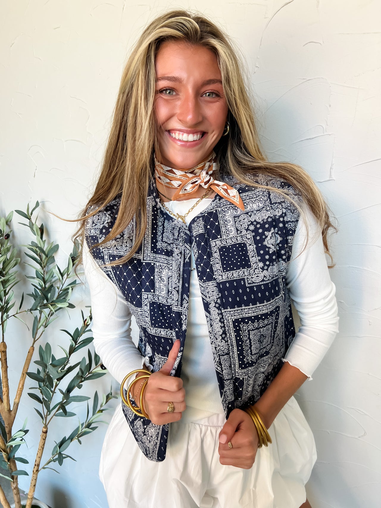 A Everyday Dream Bandana Quilted Vest