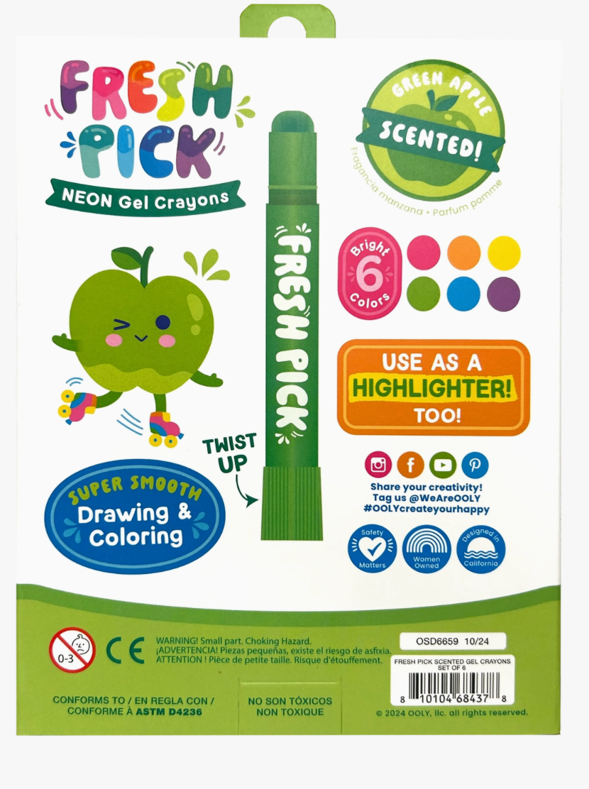 Fresh Pick: Apple Scented Gel Crayons (Set of 6)