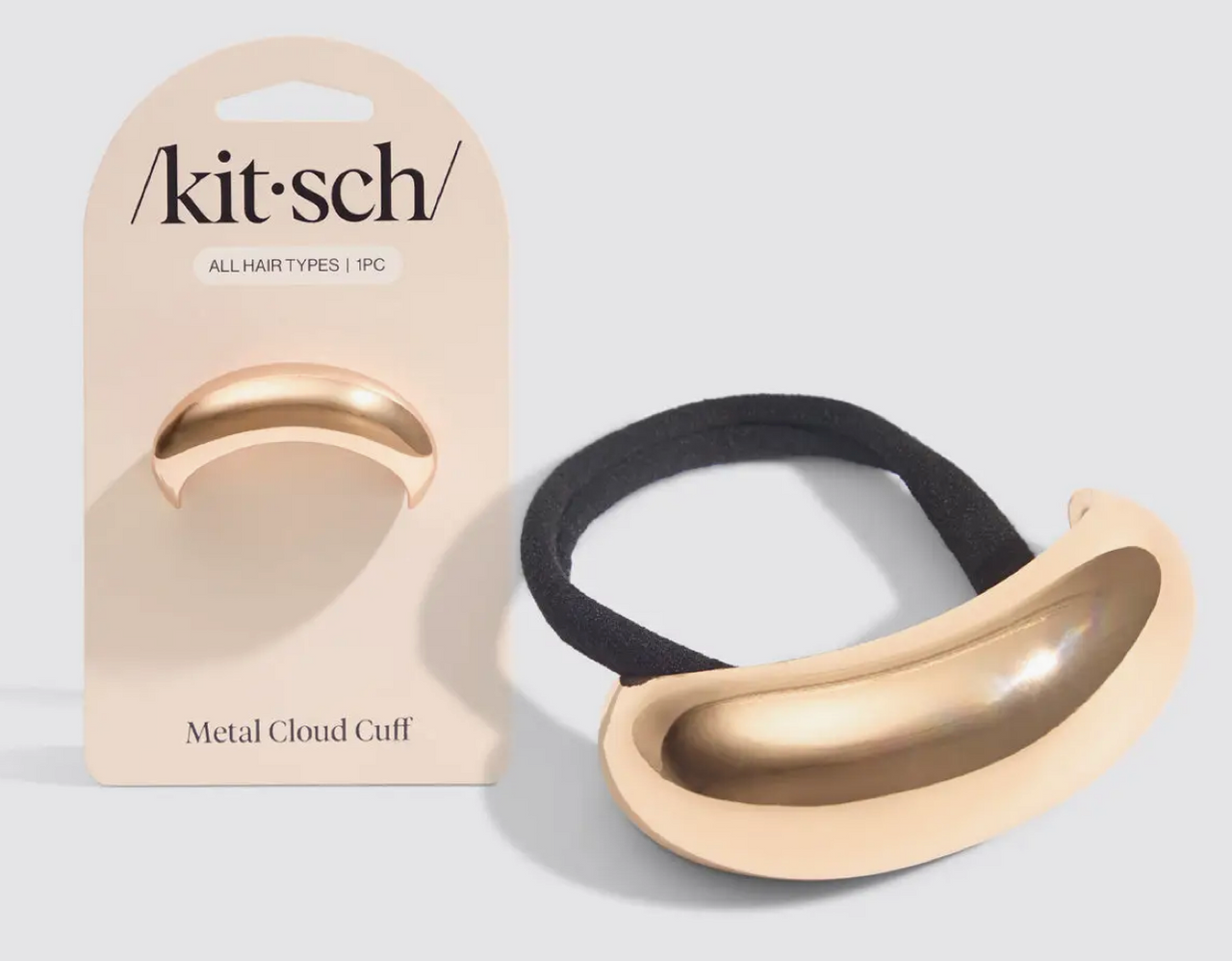 Gold Metal Cloud Hair Tie Cuff- Medium