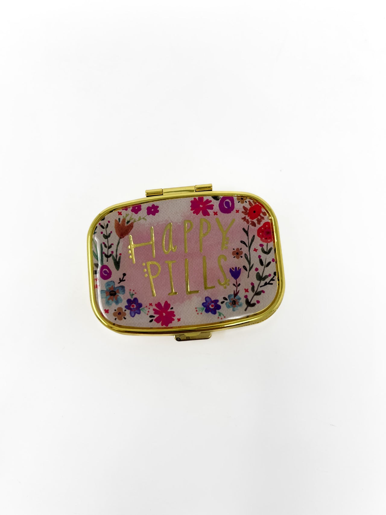 Pill Box Holder- Happy Pills Square