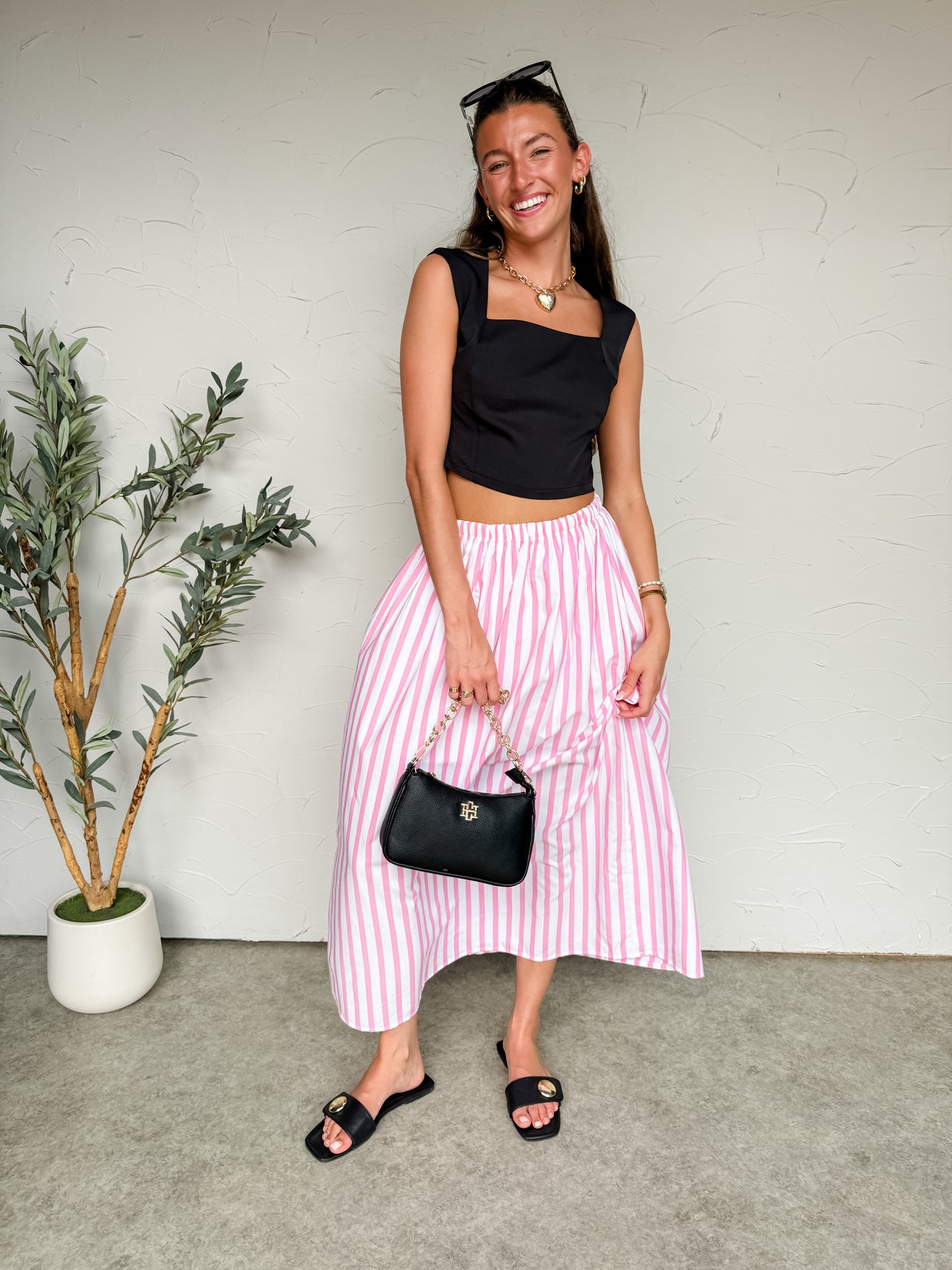 Out And About Square Neck Crop Top