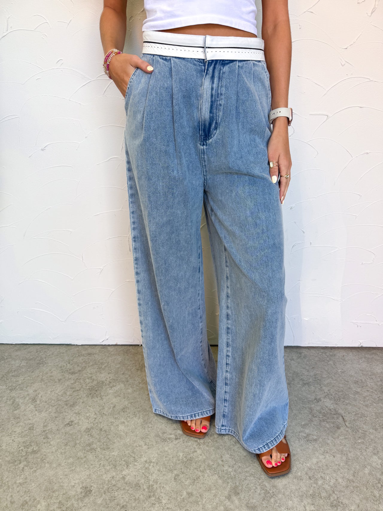 Our Journey Together Washed Denim Pants