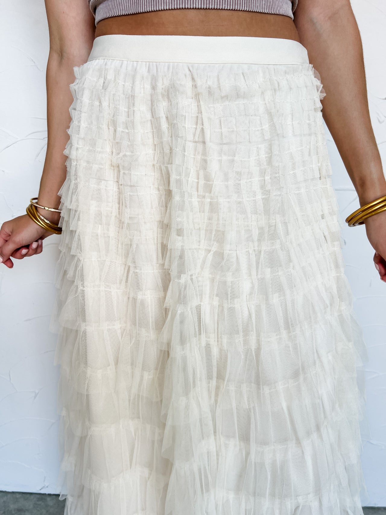 Twirl Me Around Tulle Midi Skirt