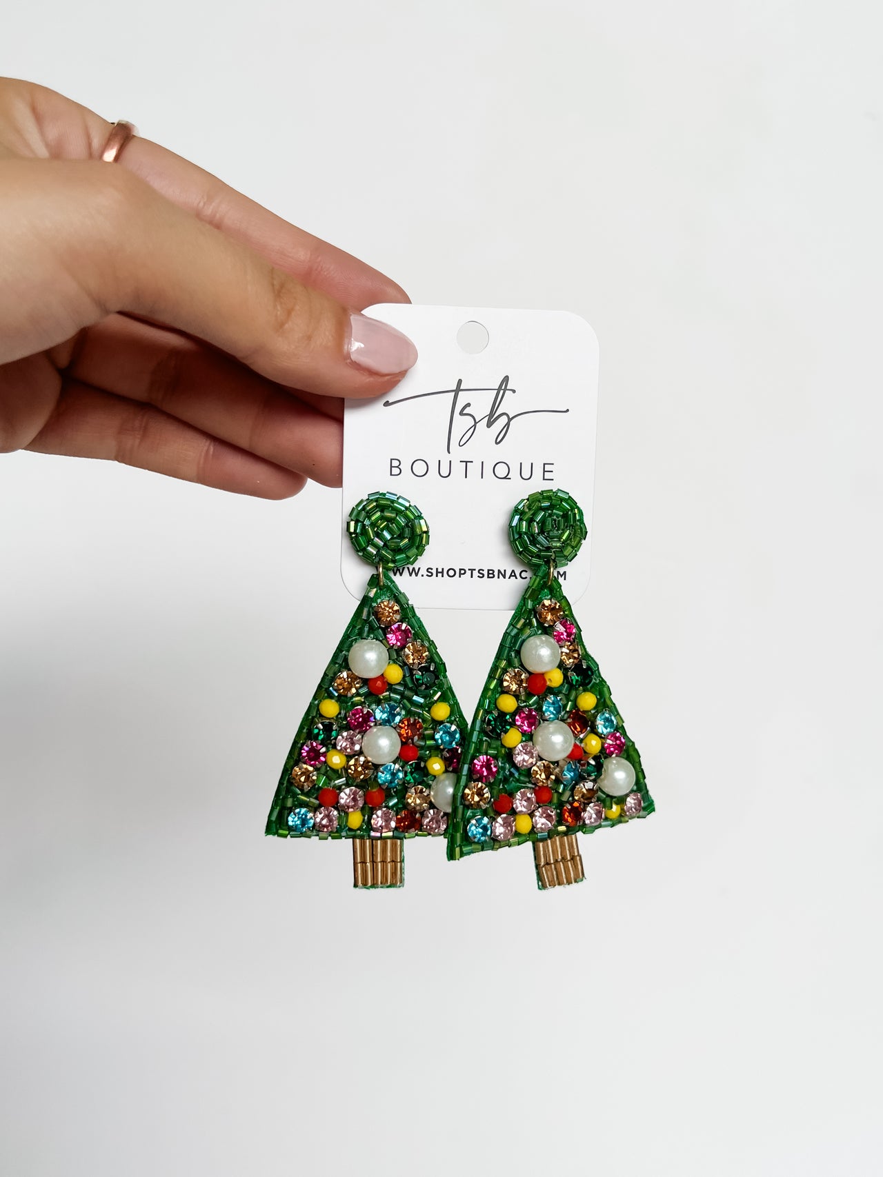 Oh Christmas Tree Crystal Earrings