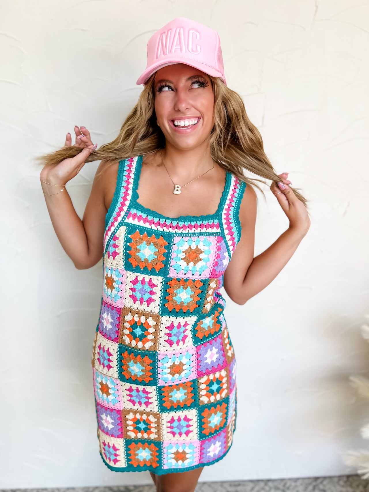 The Greatest Story Crochet Patchwork Dress